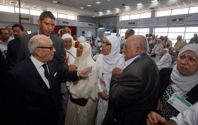 رئيس الجمهورية يواكب انطلاق الرحلة الاولى للحجيج التونسيين 7