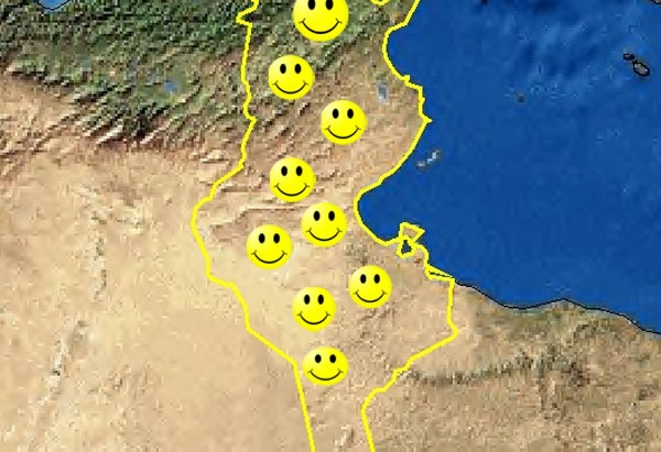 الولايات التونسية الأكثر إبتساما في ال24 ساعة الأخيرة